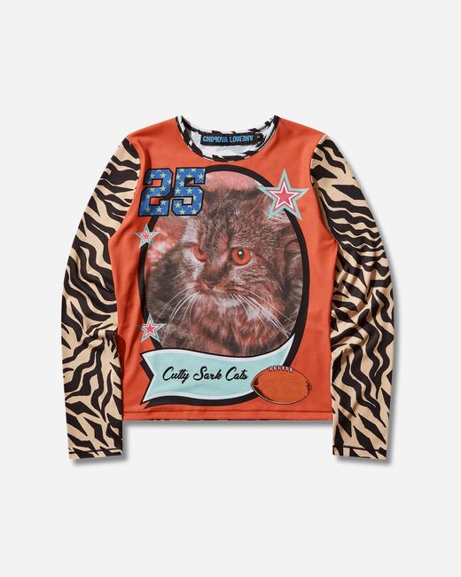 Chopova Lowena Red Women S Cutty Sark Cats Fitted Jersey Top