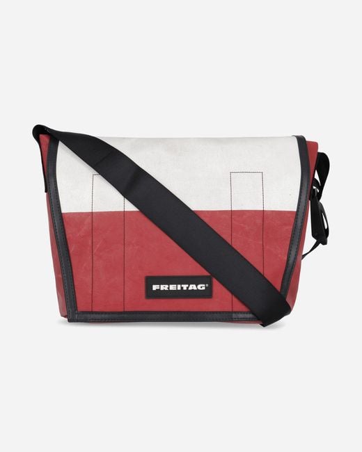 Freitag F14 Dexter Slim Messenger Bag White / Red for men
