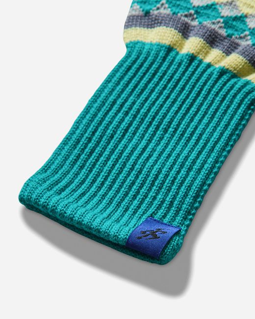 Asics Novalis Aquifolia Knit Gloves Blue Haze / Lemon for men