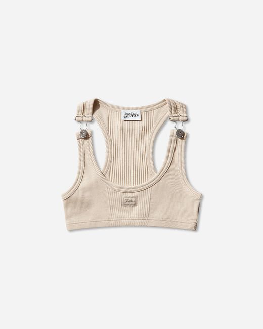 Jean Paul Gaultier Natural Women S Logo Patch Bra Top