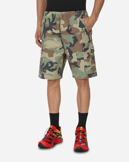 Stussy Ripstop Cargo Beach Shorts Camo in Green for Men | Lyst