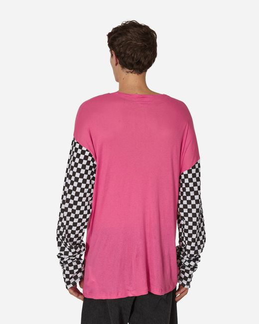 ERL Pink Printed Light Jersey Longsleeve T-Shirt Fuchsia for men