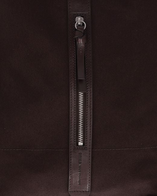 Dries Van Noten Brown Adjustable Canvas Bag Dark for men