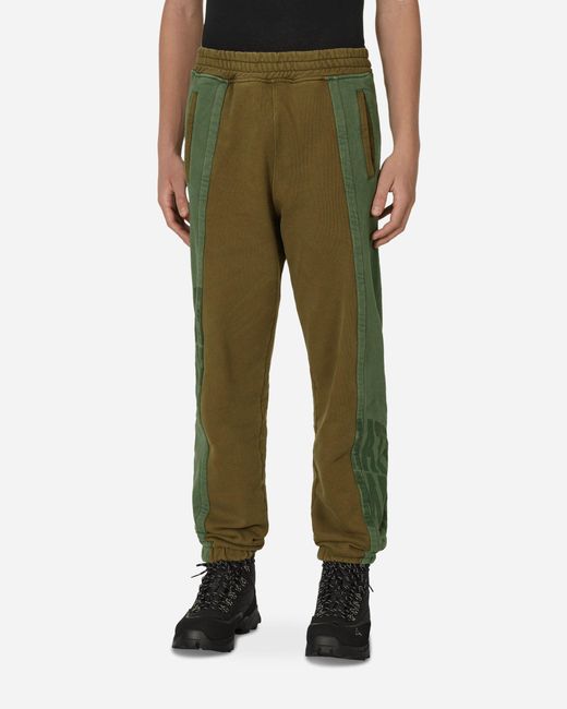 SLAM JAM Green Panel Sweatpants for men