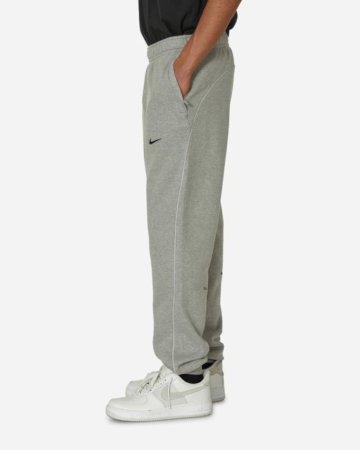 Nike Gray Nocta Fleece Pants Dark Grey Heather for men