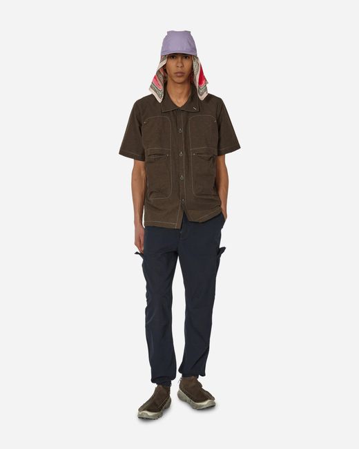 RANRA Brown Glems Shortsleeve Shirt Chocolate for men