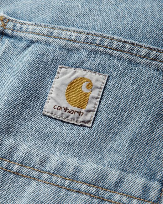 Carhartt Blue Men S Double Knee Shorts (stone Washed) for men