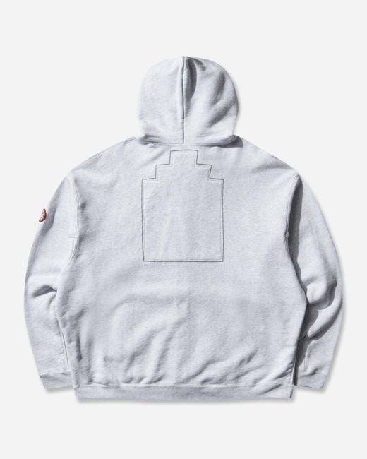 Cav Empt Gray Men S Solid Loose Zip Hoodie for men