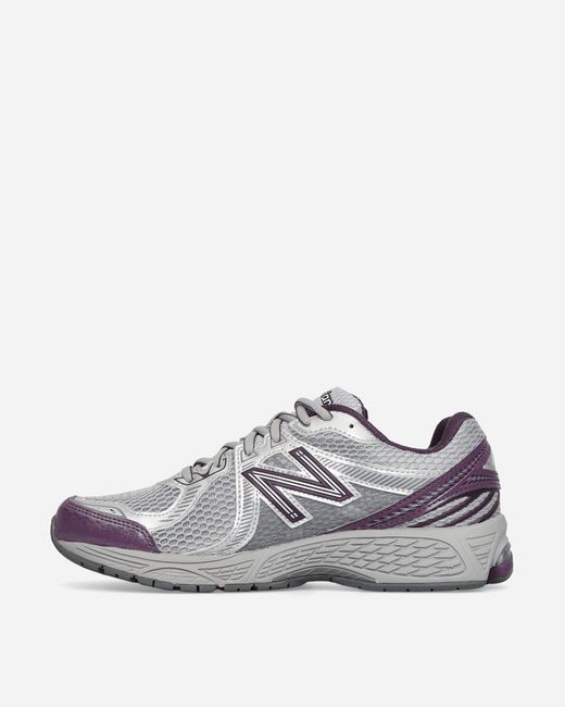 New Balance Gray 860V2 Sneakers Raincloud / Metallic / Dusted Grape for men