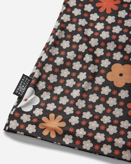 MM6 by Maison Margiela Brown Men S Floral Polo Shirt Black / Red for men