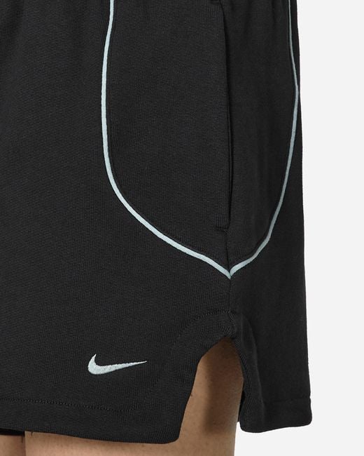 Nike Black High-Waisted French Terry Shorts / Light Pumice