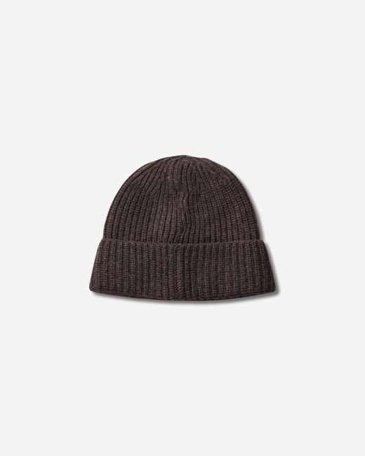 Stone Island Brown Light Rws Geelong Wool Beanie Lead for men