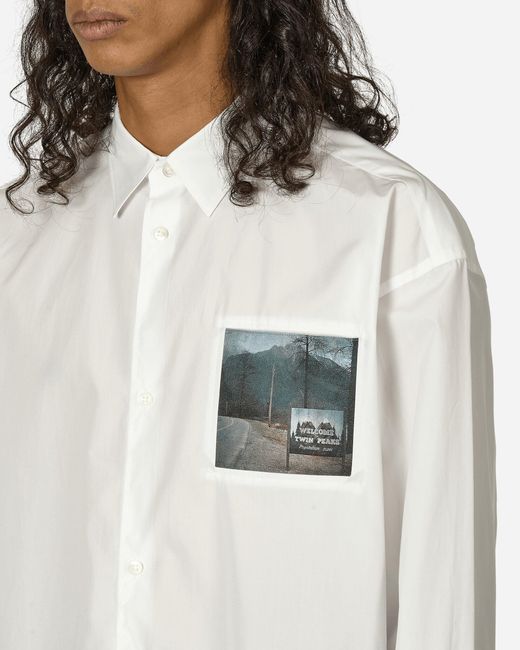 Undercover White Twin Peaks Typewriter Shirt for men