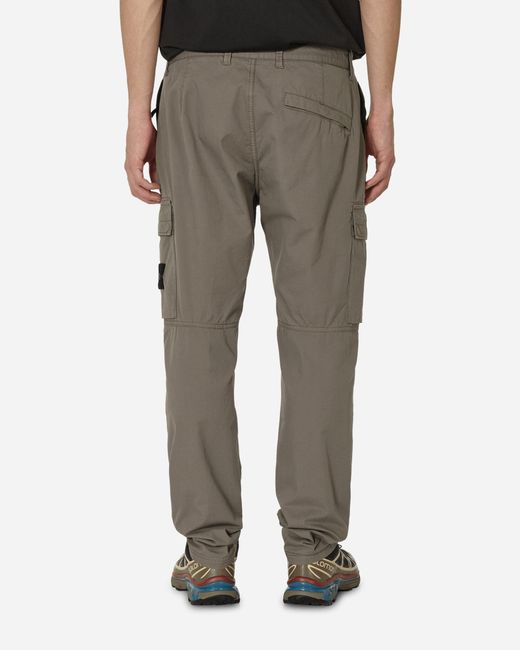 Stone Island Natural Regular Tapered Cargo Trousers Dove for men