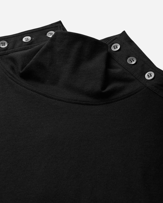 Dries Van Noten Black S Turtleneck Button Sweater for men