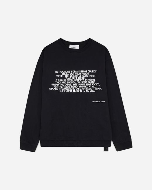 Oamc Peacemaker Black Stencil Print Crewneck Sweatshirt for men