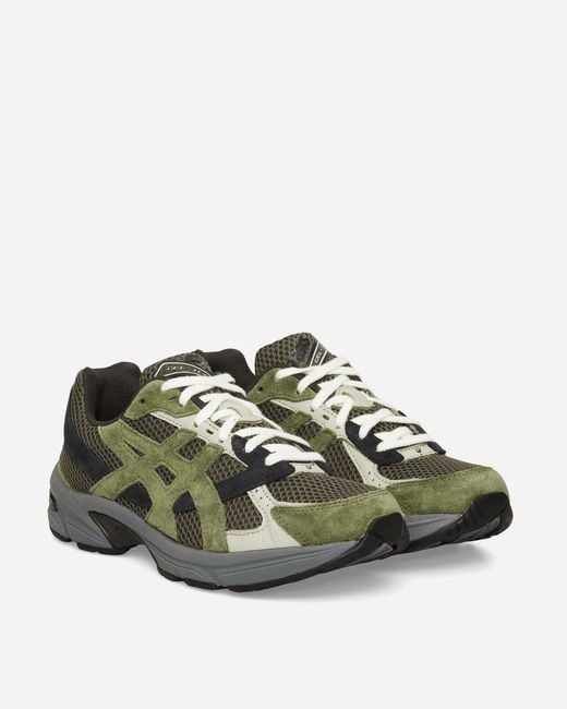 Asics Green Gel-1130 Sneakers Olive Canvas / Smog for men