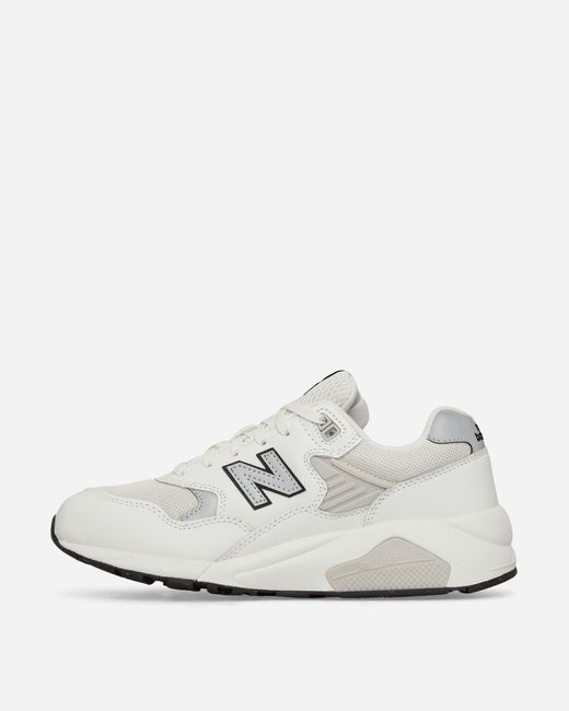 New Balance White 580 Sneakers / Sea Salt / Silver Metallic for men