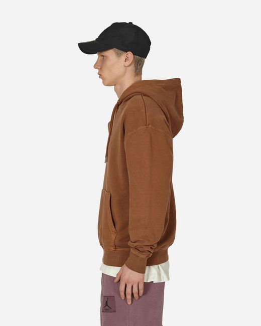 Nike Brown Faded Statement Fleece Hooded Sweatshirt Light British Tan for men