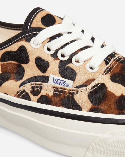 Vans White Premium Authentic 44 Pony Hair Sneakers Marshmallow Leopard for men