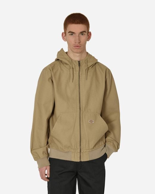 Dickies Natural Duck Canvas Hooded Unlined Jacket Desert Sand for men