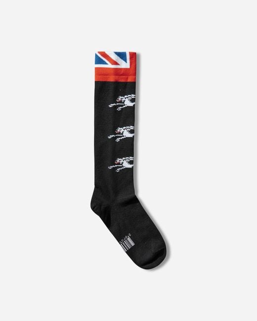 PROTOTYPES White Thigh High Graphic Socks
