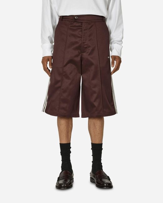 Adidas Brown 11-Inch 80S Loose Bermuda Shorts Shadow for men