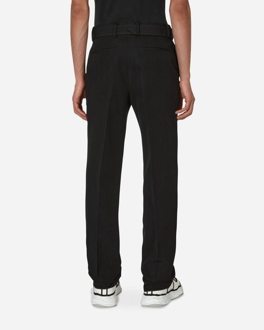 Off-White c/o Virgil Abloh Black Buckle Dry Wool Slim Pants for men