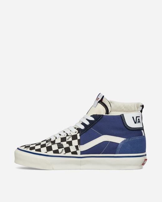 Vans Blue Clash The Wall Lx Sneakers Checkerboard for men