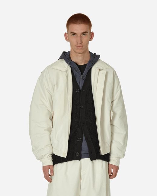 Amomento Natural Padded Cotton Nylon Jacket Ecru for men