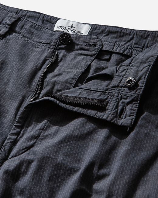 Stone Island Gray S Faded Camo Ripstop-Tc Loose Cargo Pants for men