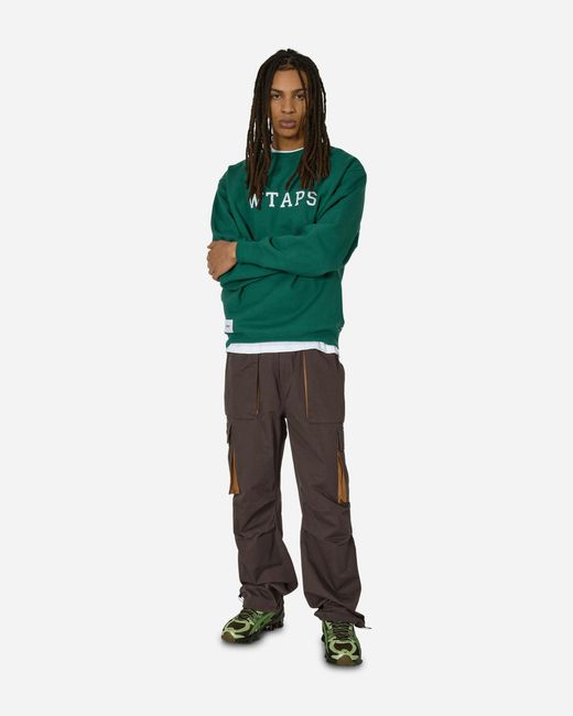 (w)taps Green Academy Crewneck Sweatshirt for men