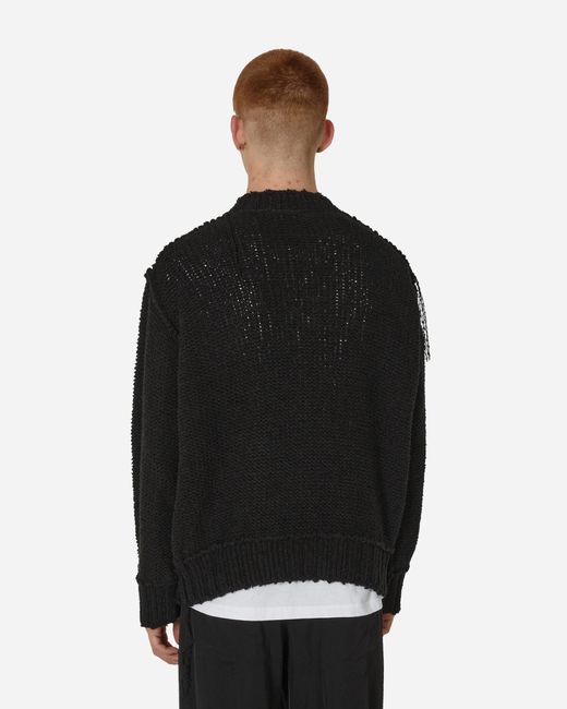 Sacai Black Knit Pullover for men