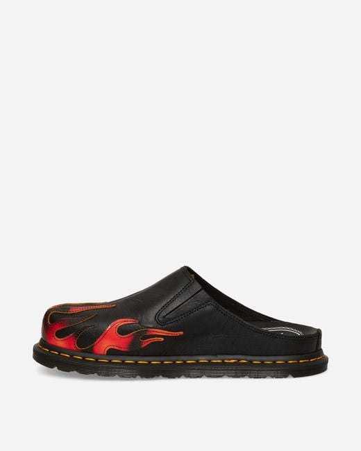 Dr. Martens Red San Flame Mules Vibrant for men