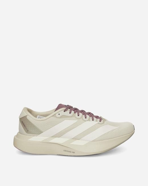 Adidas Natural Adizero Evo Sl Sneakers Putty Alumina Shadow Fig for men