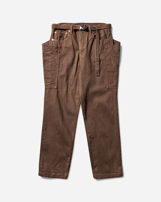 Sacai Brown S Denim Pants for men