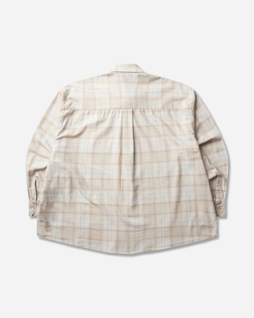 Our Legacy Natural S Borrowed Shirt Stella Check Print for men