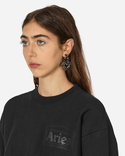 Aries Black Premium Temple Crewneck Sweatshirt