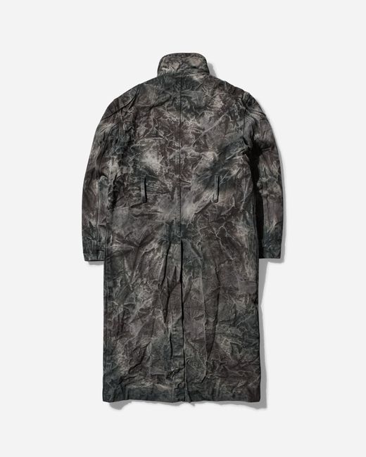THUG CLUB Gray S Bio Soldier Denim Trench Coat Camo for men