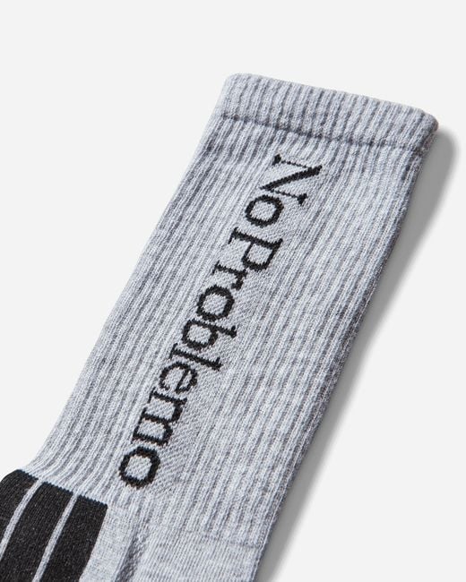 No Problemo White Logo Socks Marl for men