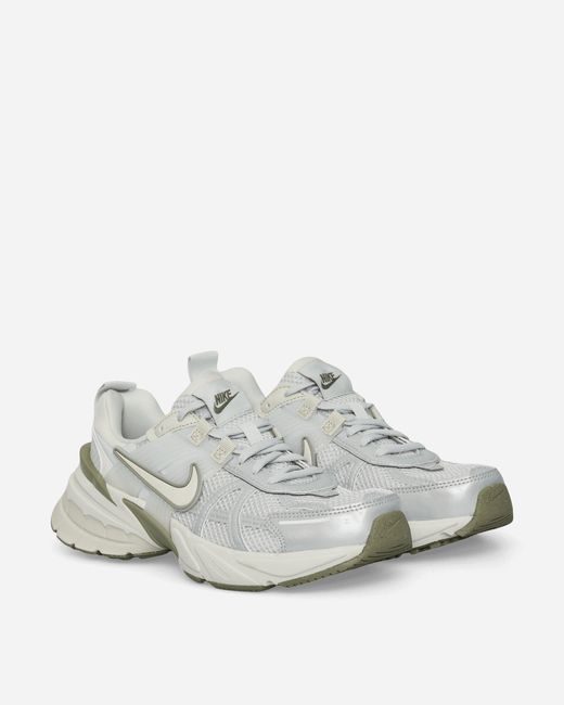Nike White S V2K Run Sneakers Photon Dust Summit Light Army