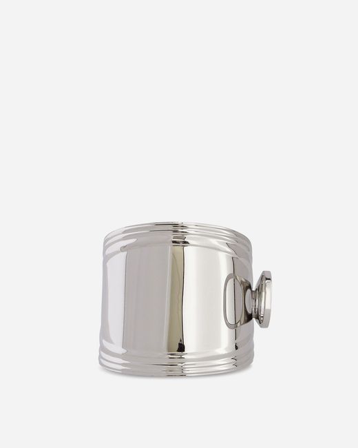 Jean Paul Gaultier White Ring-pull Bracelet Silver