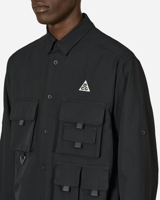Nike Acg Dri-fit Uv Devastation Trail Longsleeve Shirt Black for men