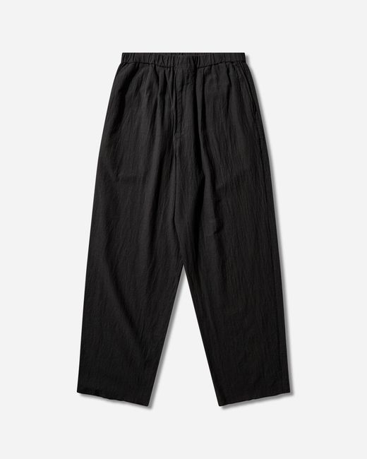 Undercover Black S Linen-Ramie Blend Cotton Easy Pants for men