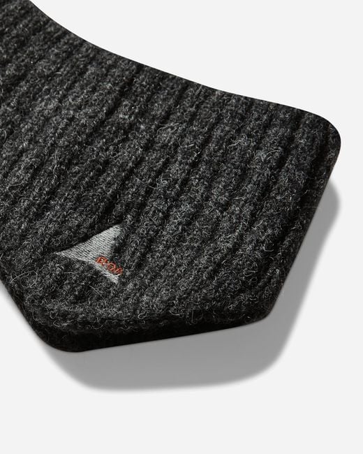 Roa Black Hawk Wool Knit Ear Warmer Graphite for men
