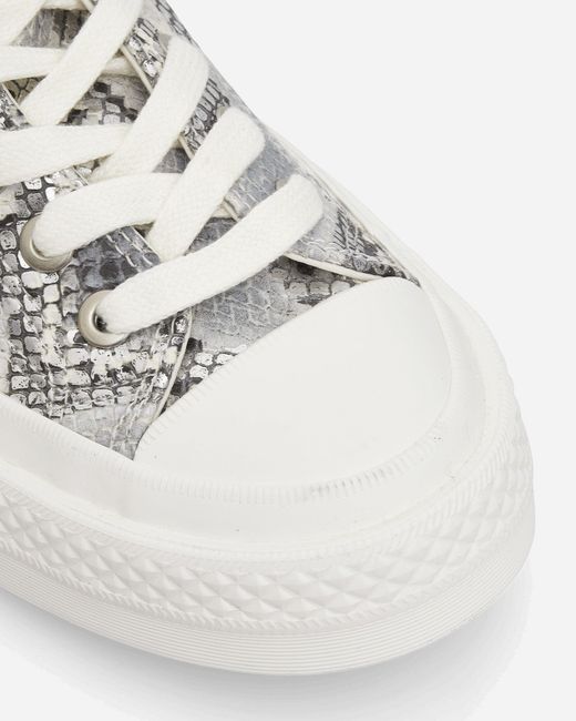 Converse White Chuck Taylor All Star First String Sneakers Silver for men