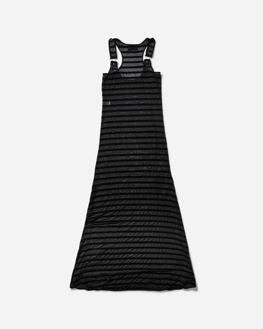 Jean Paul Gaultier Black Flocked Maxi Dress