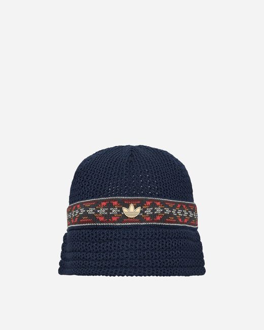Adidas Blue Clot By Edison Chen Knit Bucket Hat Night for men