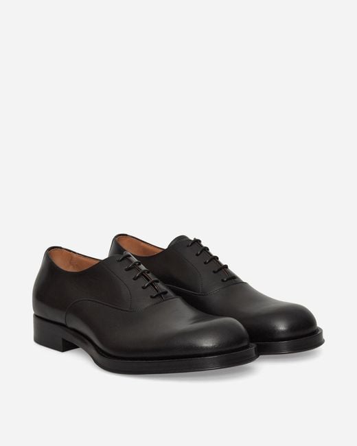 Dries Van Noten Black Leather Oxford Shoes for men