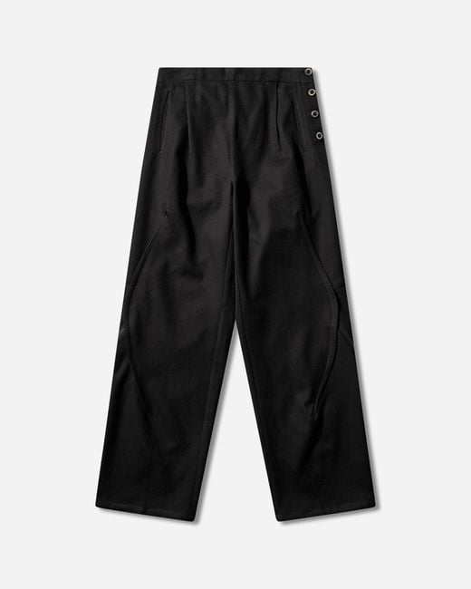 Kiko Kostadinov Black Men S Vig K-dart Trousers Space for men